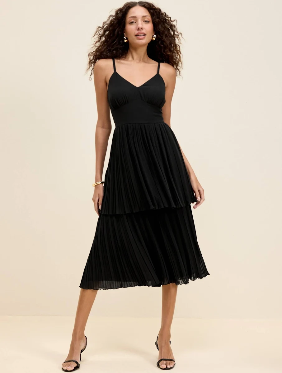 Women's The Occasion Pleated Fit & Flare Midi Dress