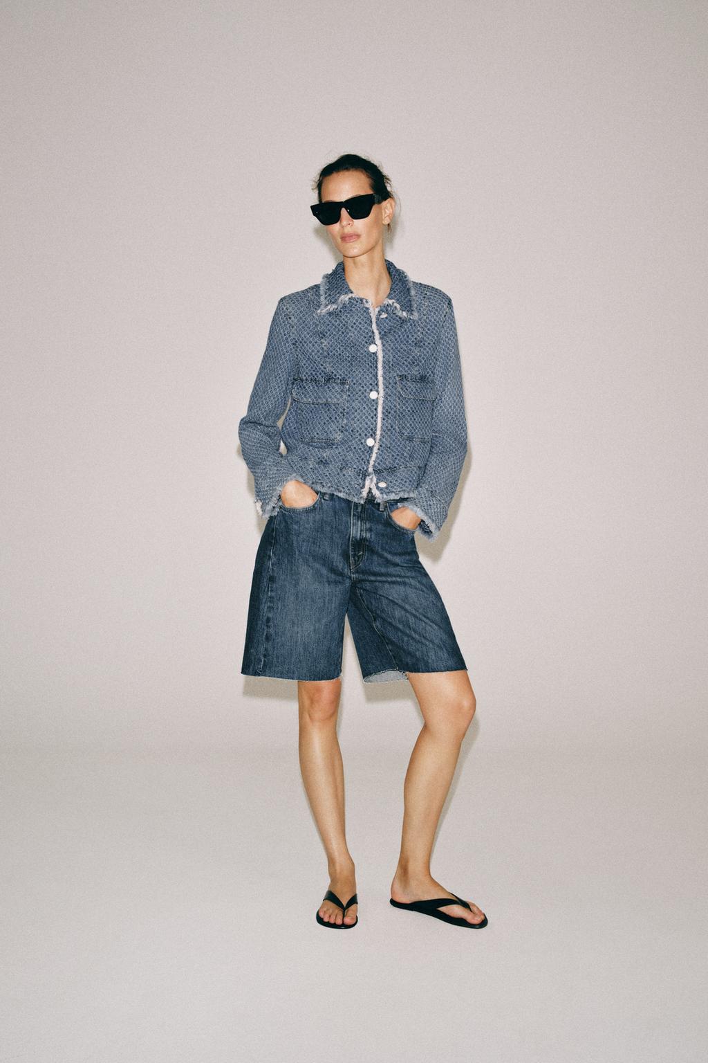 ZW COLLECTION RELAXED FIT MID-RISE DENIM SHORTS
