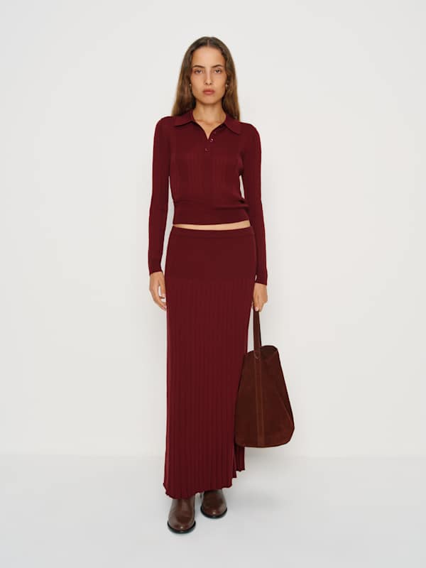 Ettie Regenerative Merino Midi Skirt