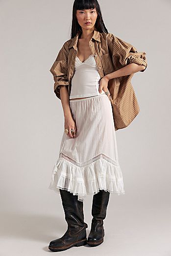 Darling Days Midi Slip Skirt