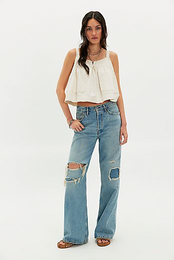 RE/DONE High-Rise Wide-Leg Jeans