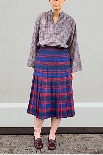 Vintage Pendleton Plaid Pleated Wool Skirt Selected by SharpLilTeeth