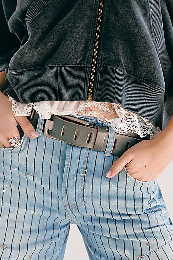 We The Free Don't Wait Up Pinstripe Boyfriend Jeans