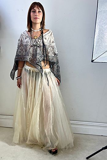 Vintage Sheer Layered Sparkly Skirt Selected by Anna Corinna