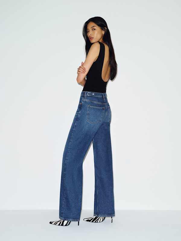 Reisa Adjustable Waist Baggy Jeans