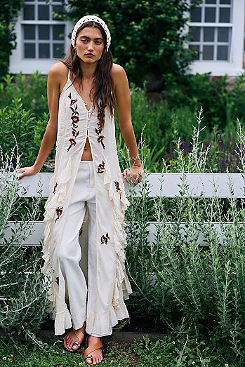 Rosa Embroidered Maxi Top
