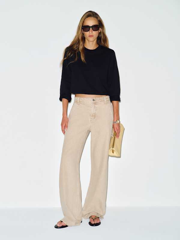 Asher Cropped Oversized Longsleeve Tee