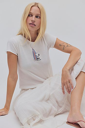 Snoopy Surfboard Baby Tee
