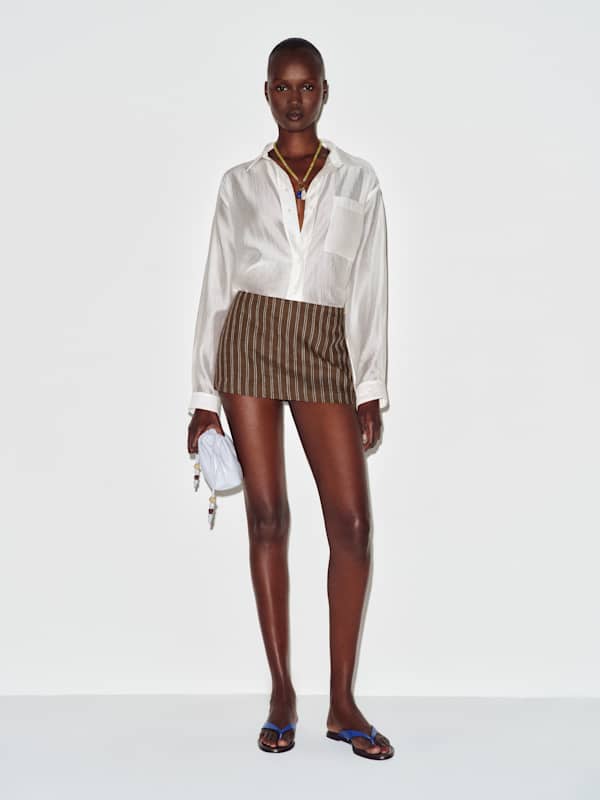 Mia Low Waist Linen Skort