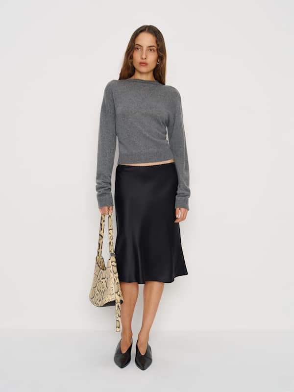 Layla Silk Knee Length Skirt
