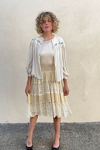 Victorian Cream Lace Dress Selected by The Curatorial Dept.