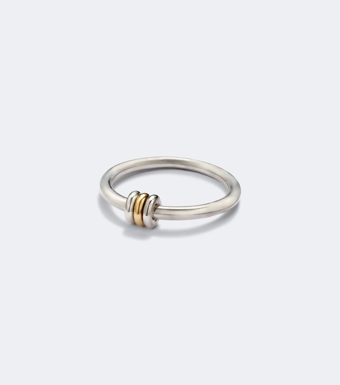 Anillo Sirius de plata de ley y de oro de 18 ct