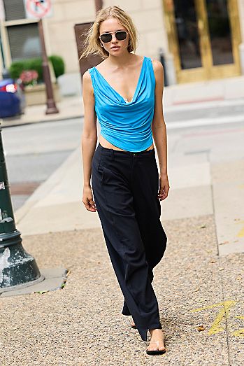 We’re Going Out Cowl-Neck Cami