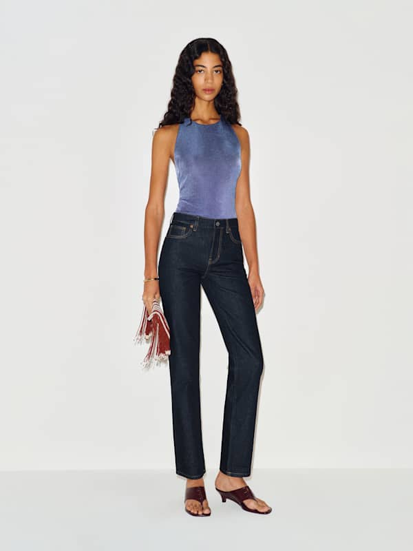 Leda Mid Rise Straight Jeans