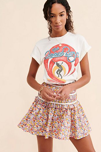 For Love & Lemons Libby Floral Mini Skirt