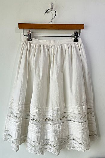 Victorian Olive. R. Watson Signed Lace Skirt Selected by The Curatorial Dept.