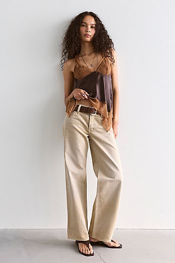 EB Denim Low-Rise Baggy Jeans