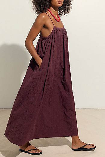 Marisol Textured Cotton Maxi Dress