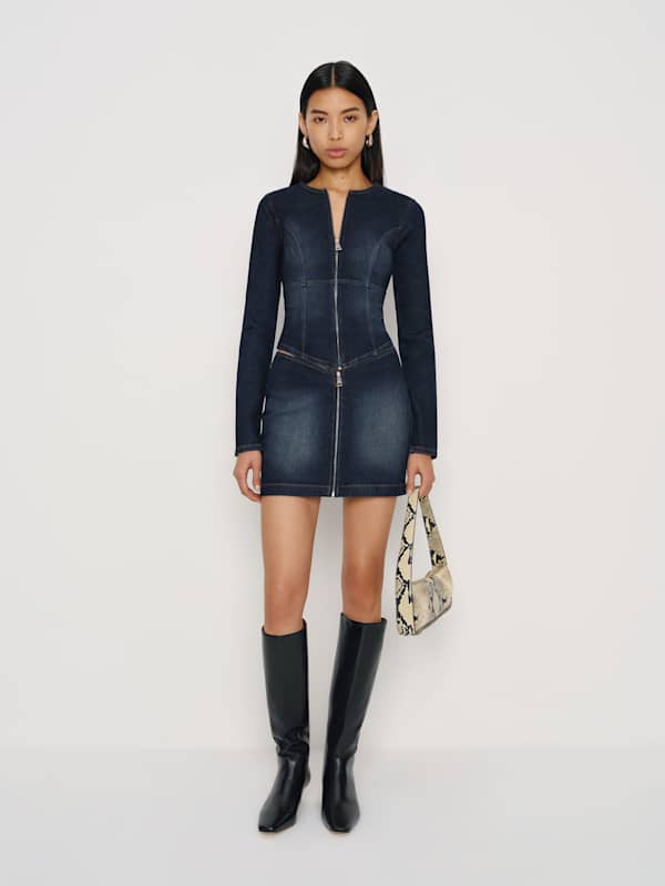 Sunna Super Stretch Denim Mini Skirt
