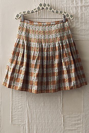 FP MART: Vintage: The Originals Embroidered Pleated Mini Skirt