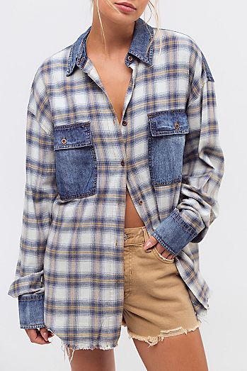 OneTeaspoon Oversized Flannel Shirt