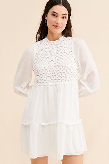 Saylor Felice Crochet Mini Dress
