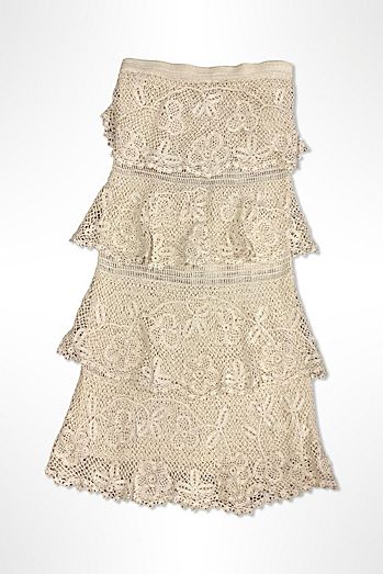 Y2K Vintage Crochet Romantic Midi Skirt Selected By Ritual Vintage