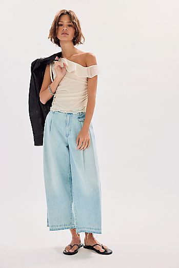 AMO Donna Cropped Denim Trouser