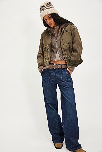 AMO Greta High-Rise Wide-Leg Trousers