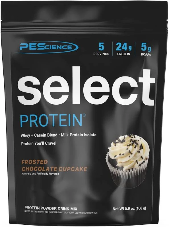 Select Protein Powder | Whey + Casein Blend | Protein You'll Crave Frosted Chocolate Cupcake / 5 | PEScience