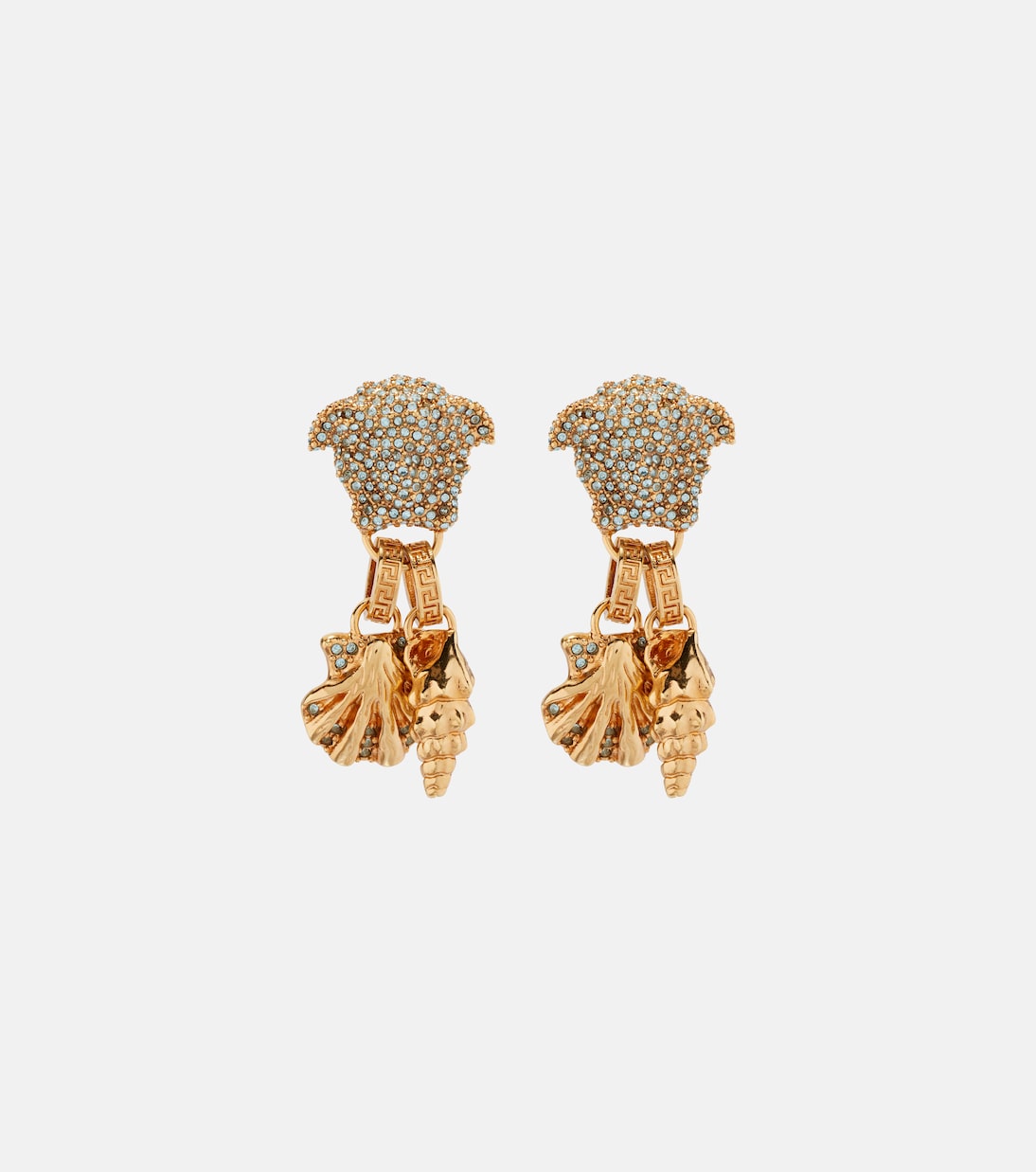 Versace La Medusa embellished drop earrings Women