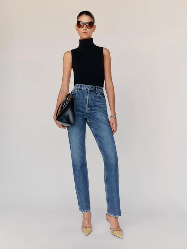 Cynthia High Rise Straight Jeans