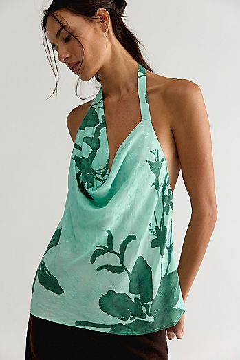 Amalina Printed Halter Top