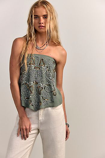 Julia Embellished Tube Top