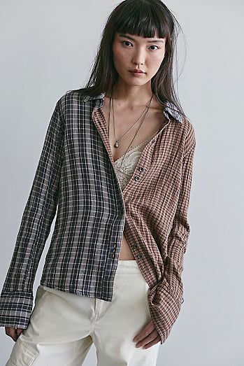 We The Free Benny Slim Plaid Button-Down