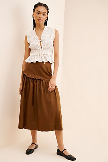 Allina Liu Hanami Midi Skirt