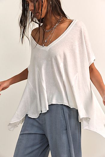 We The Free Swing Along With Me Cotton-Linen Tee