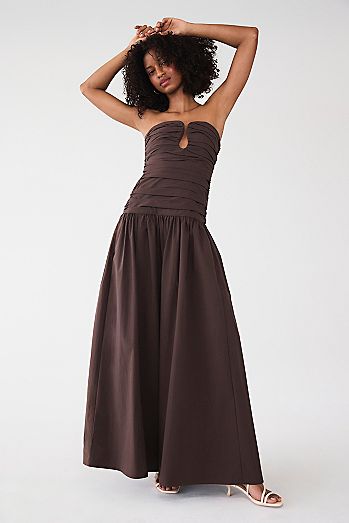 Shona Joy Campbell Drop-Waist Maxi Dress