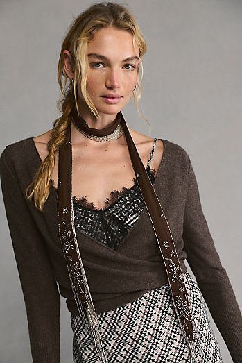 Cashmere Reversible Wrap Sweater
