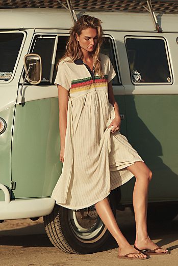 Rainbow Rays Midi Dress