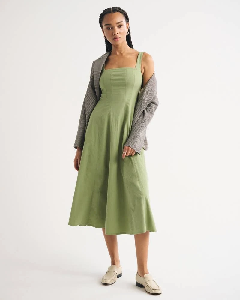 Women's Abercrombie & Fitch A&F Mila Midi Dress