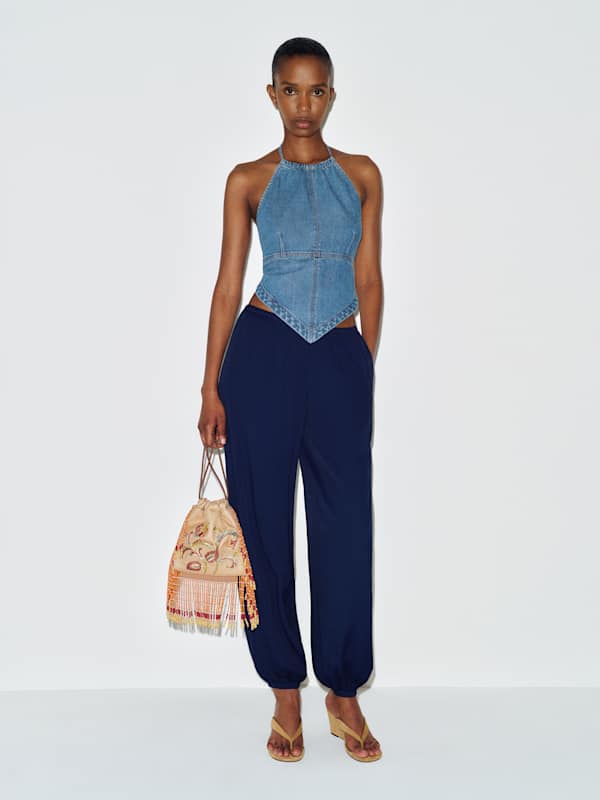Dana Denim Halter Top