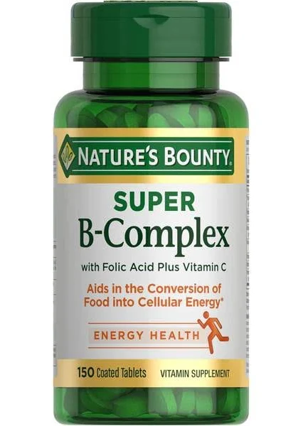 Nature's Bounty B-Complex Super with Folic Acid Plus Vitamin C
