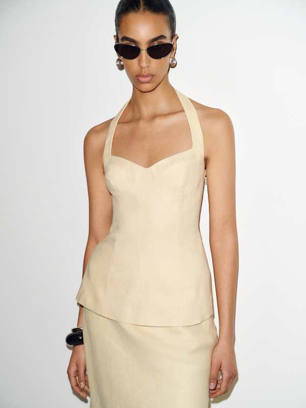 Alistair Linen Top