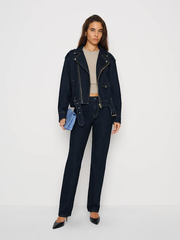Senna Denim Moto Jacket