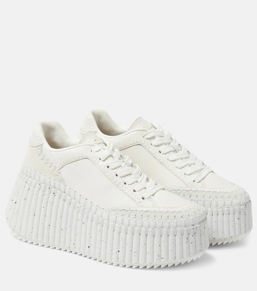 Chloe Women's Nama Platform Speckled Leather Sneakers