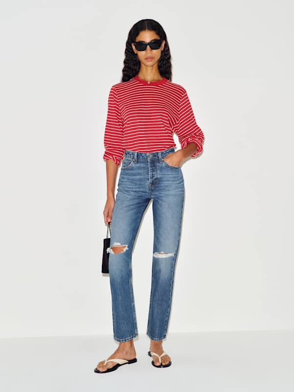Cynthia High Rise Straight Jeans