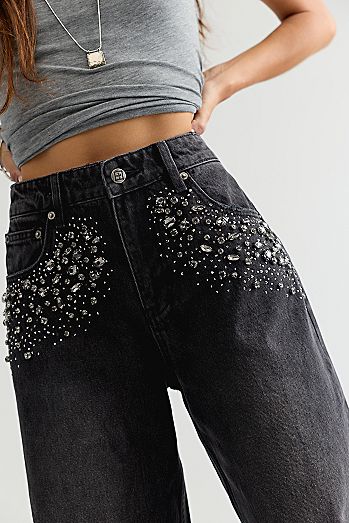 Ksubi Embellished Low Rider Jeans