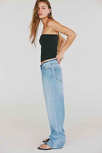OneTeaspoon Raw Waist Baxter's Wide-Leg Jeans