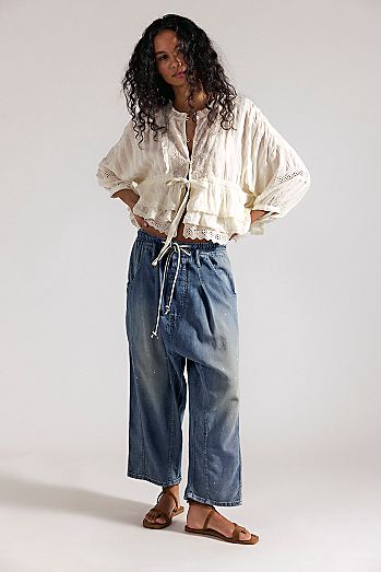 We The Free Fall For You Linen Harem Jeans